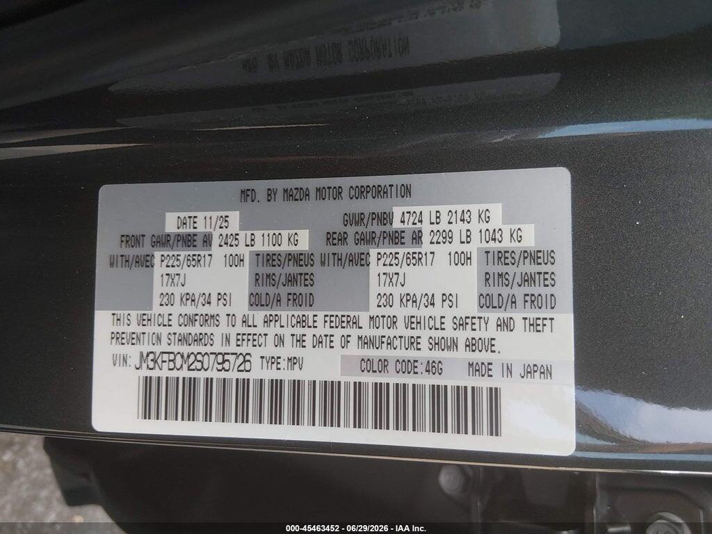 JM3KFBCM2S0795726 2025 MAZDA CX-5 photo no. 9