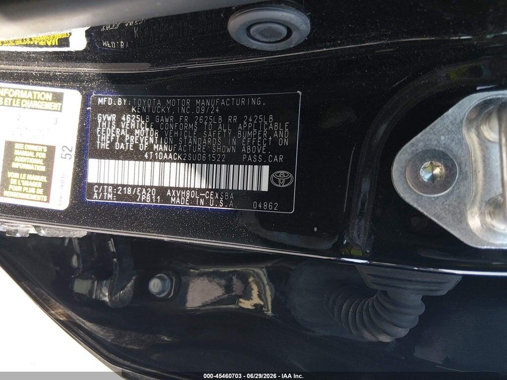 4T1DAACK2SU061522 2025 TOYOTA CAMRY photo no. 9