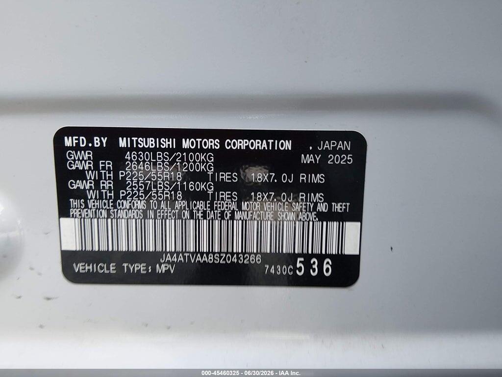 JA4ATVAA8SZ043266 2025 MITSUBISHI ECLIPSE CROSS photo no. 9