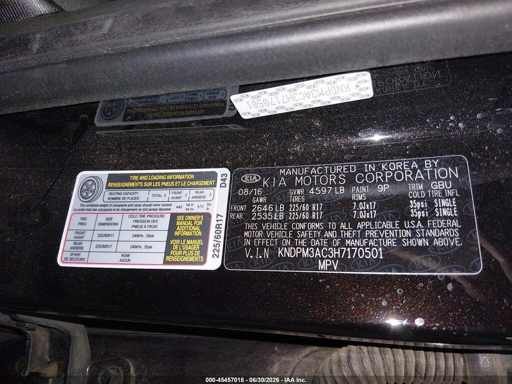 KNDPM3AC3H7170501 2017 KIA SPORTAGE photo no. 9