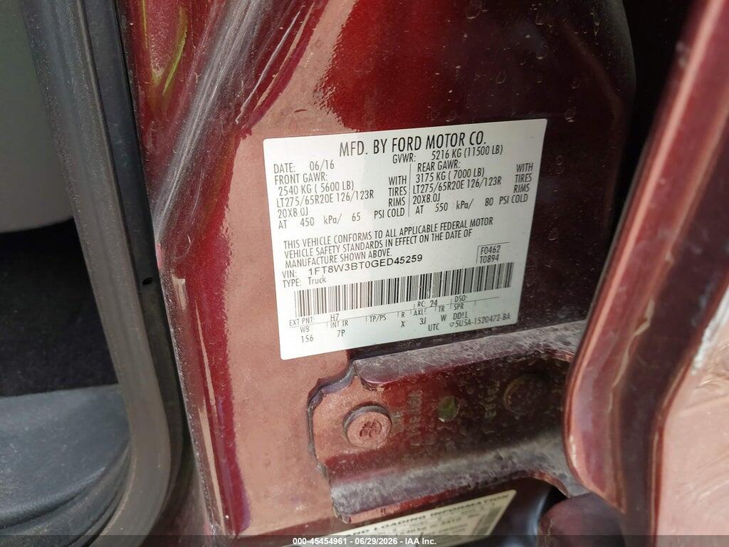 1FT8W3BT0GED45259 2016 FORD F-350 photo no. 8