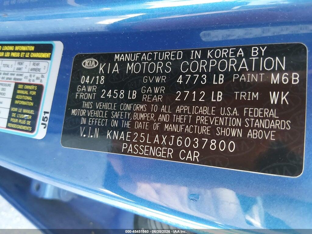 KNAE25LAXJ6037800 2018 KIA STINGER photo no. 9