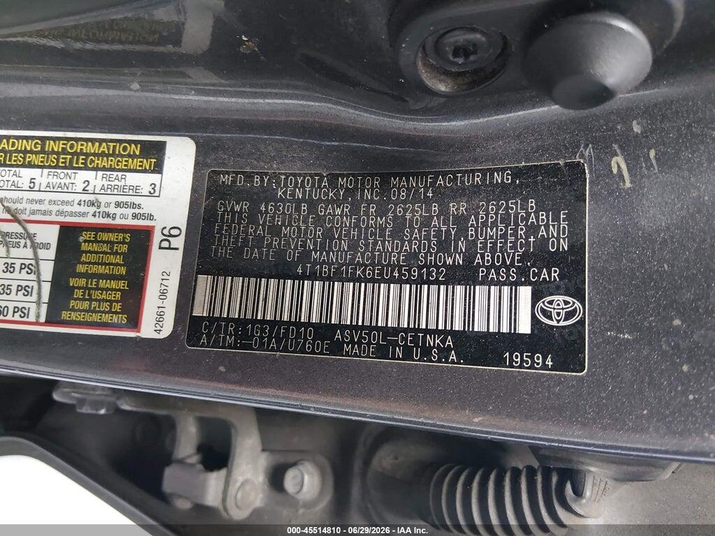 4T1BF1FK6EU459132 2014 TOYOTA CAMRY photo no. 9