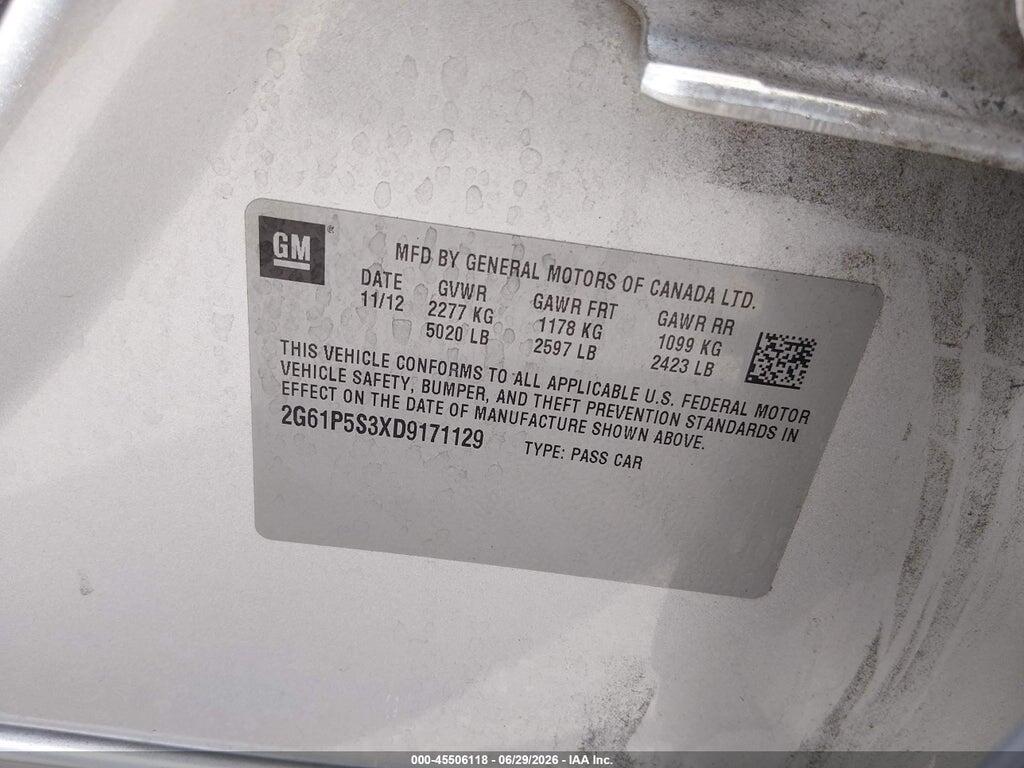 2G61P5S3XD9171129 2013 CADILLAC XTS photo no. 9