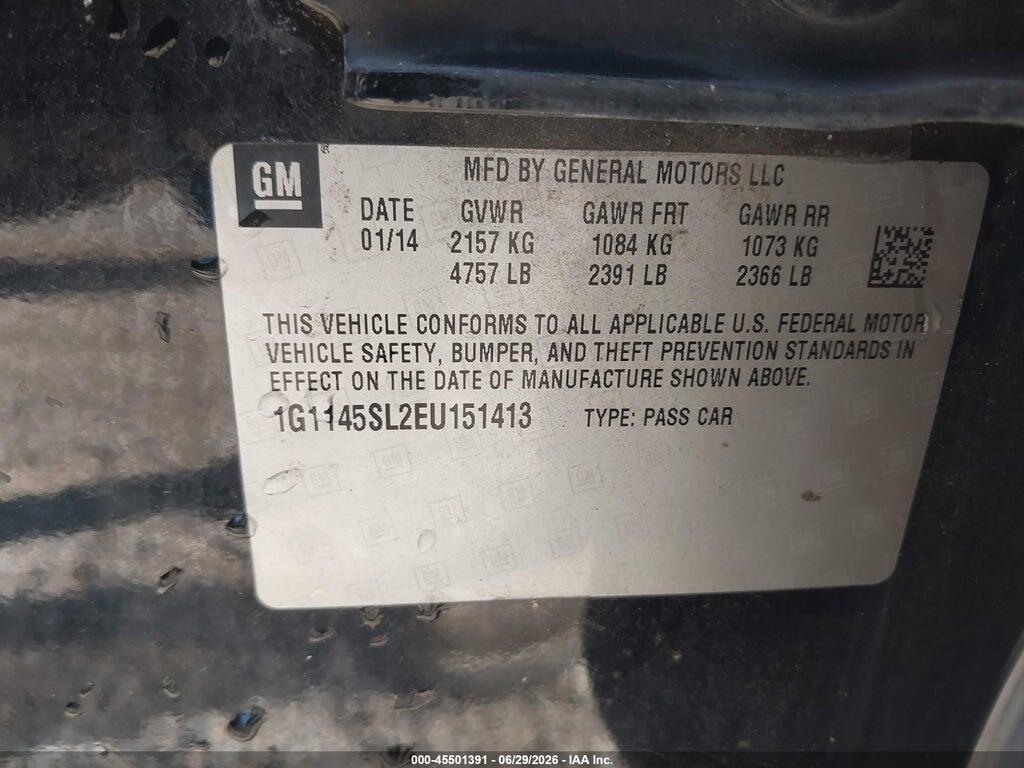 1G1145SL2EU151413 2014 CHEVROLET IMPALA photo no. 9