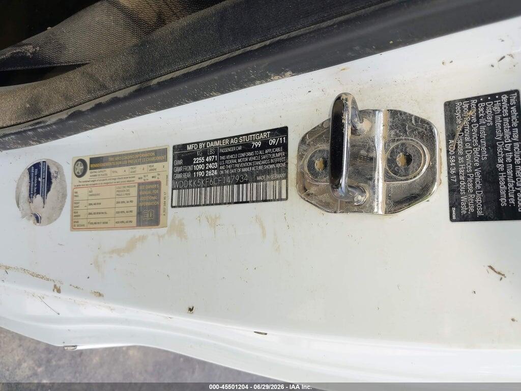 WDDKK5KF6CF147934 2012 MERCEDES-BENZ E 350 photo no. 7