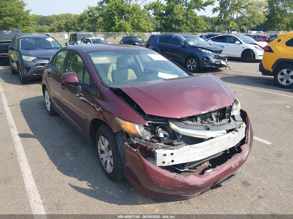 2HGFB2F57CH590394 2012 HONDA CIVIC photo no. 1