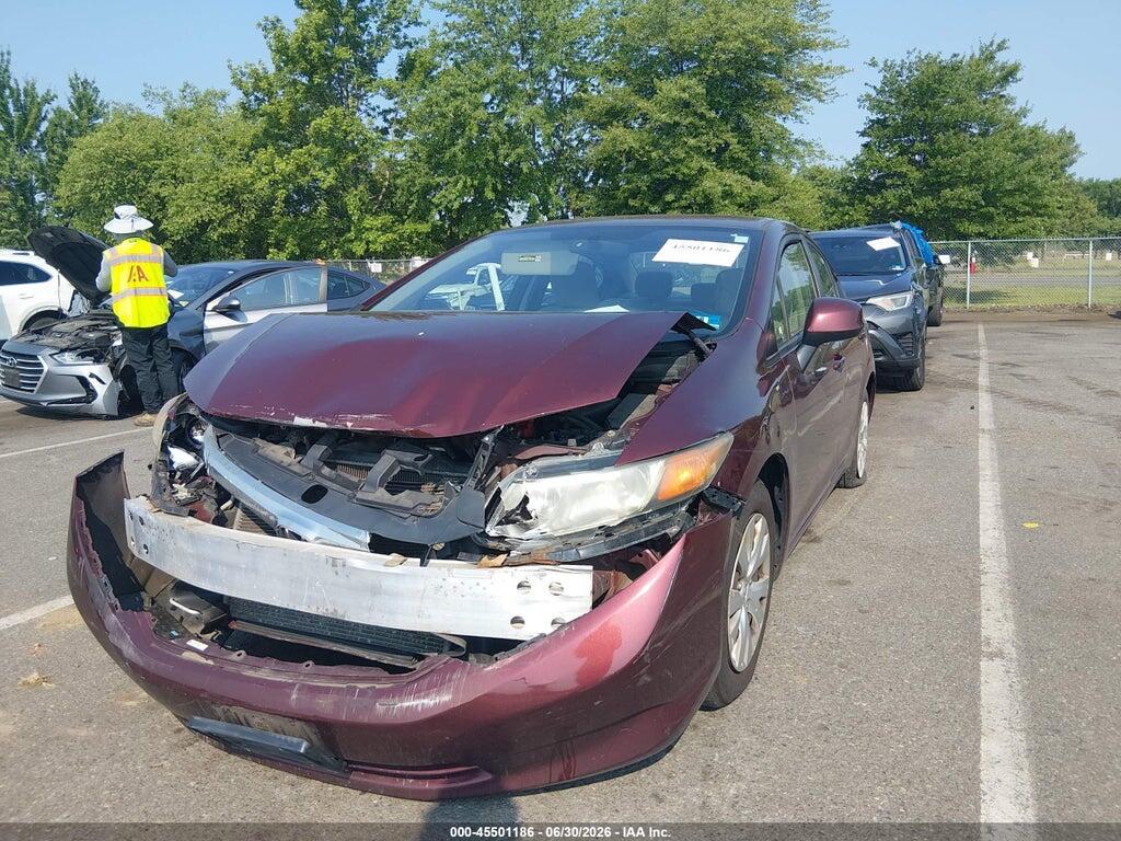 2HGFB2F57CH590394 2012 HONDA CIVIC photo no. 2