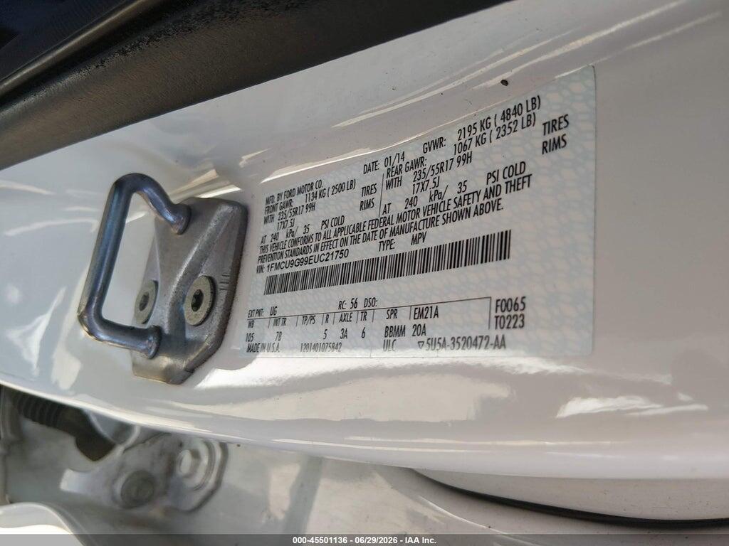 1FMCU9G99EUC21750 2014 FORD ESCAPE photo no. 9