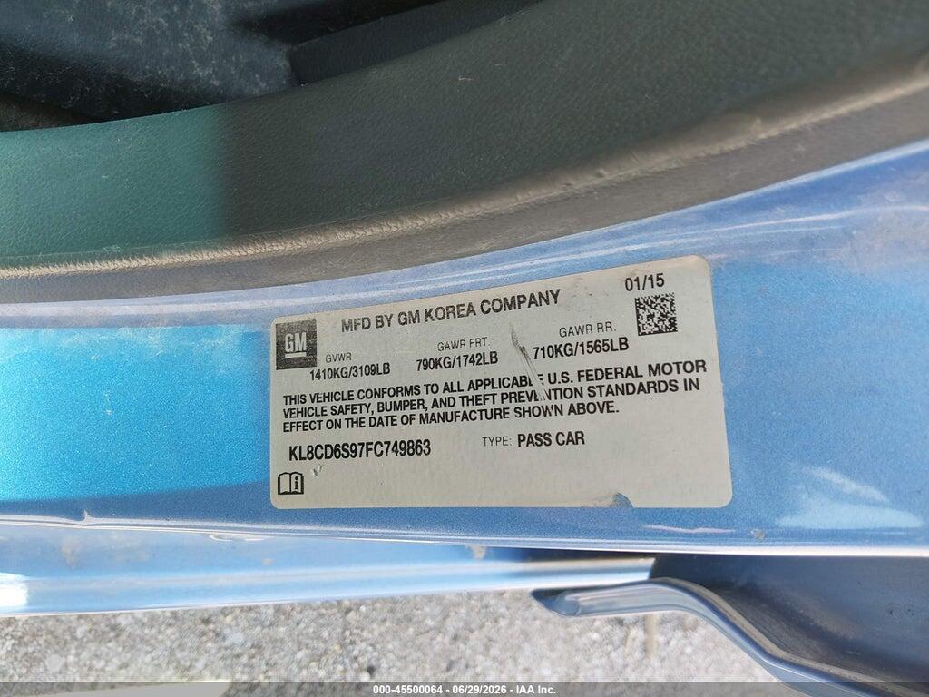 KL8CD6S97FC749863 2015 CHEVROLET SPARK photo no. 9