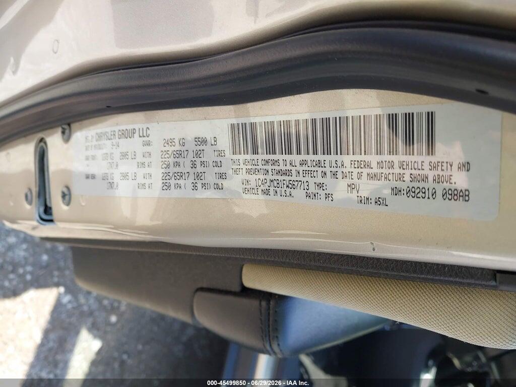 1C4PJMCB1FW567713 2015 JEEP CHEROKEE photo no. 9