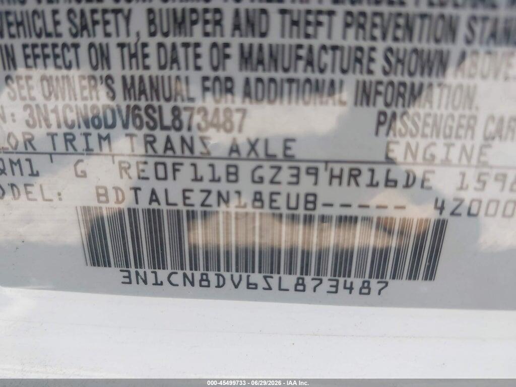 3N1CN8DV6SL873487 2025 NISSAN VERSA photo no. 9