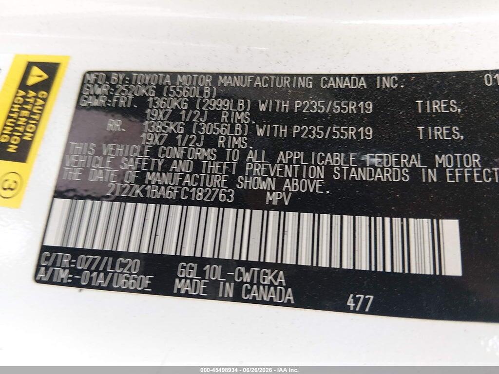 2T2ZK1BA6FC182763 2015 LEXUS RX 350 photo no. 9