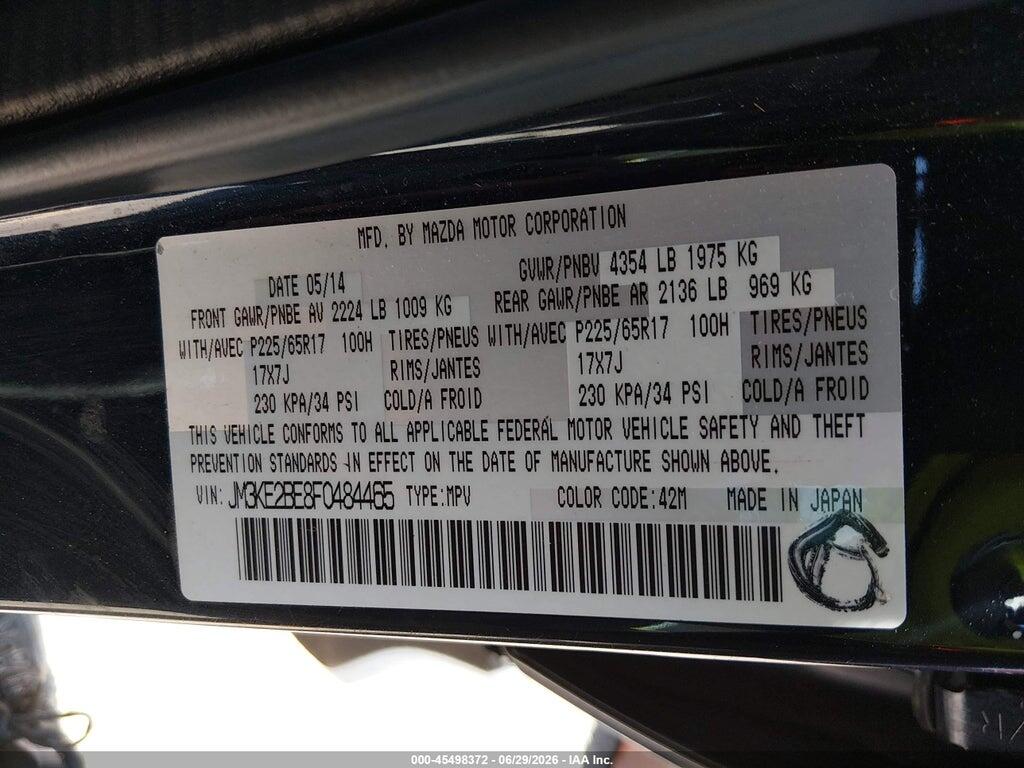 JM3KE2BE8F0484465 2015 MAZDA CX-5 photo no. 9