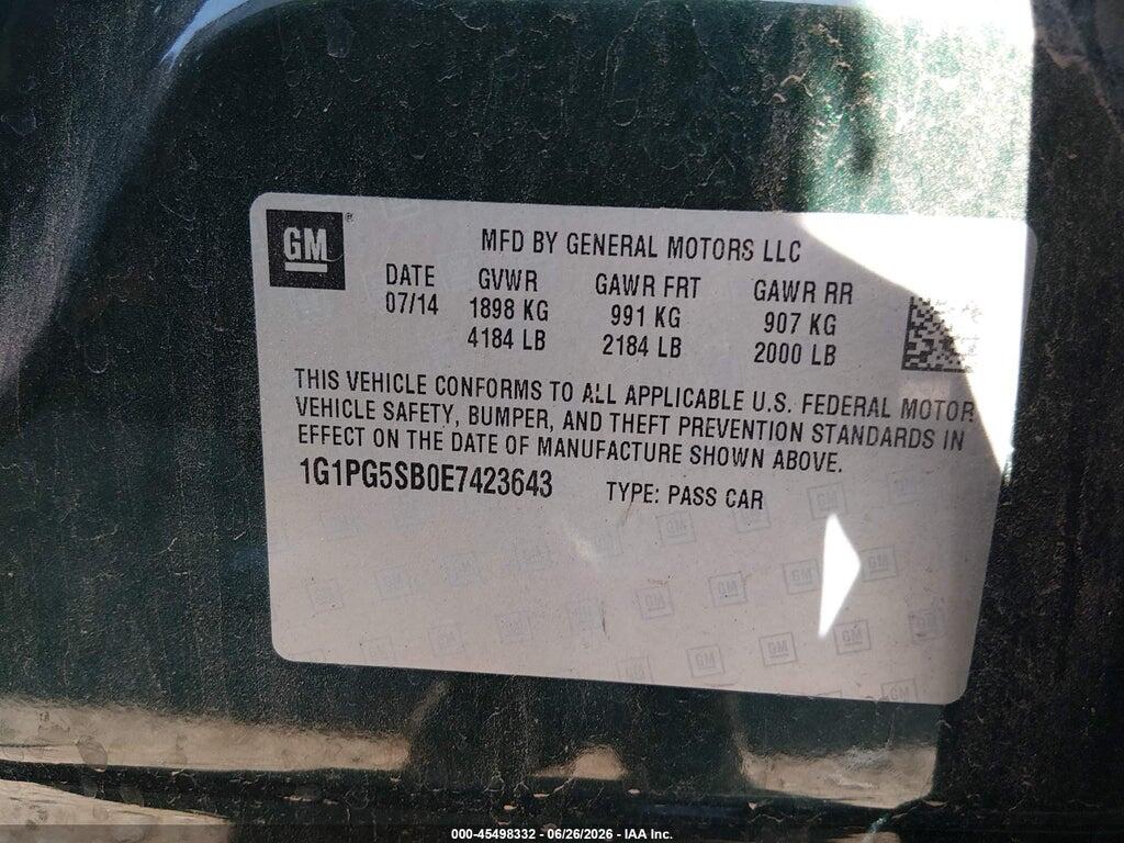 1G1PG5SB0E7423643 2014 CHEVROLET CRUZE photo no. 9