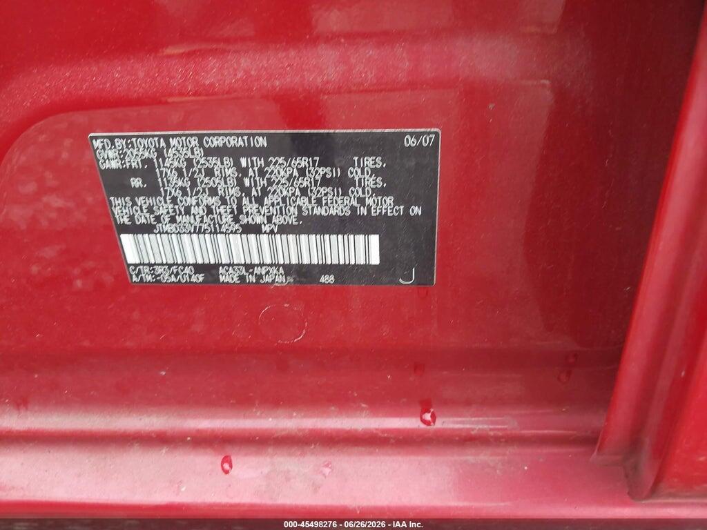 JTMBD33V775114595 2007 TOYOTA RAV4 photo no. 9