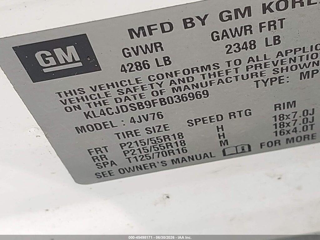 KL4CJDSB9FB036969 2015 BUICK ENCORE photo no. 9