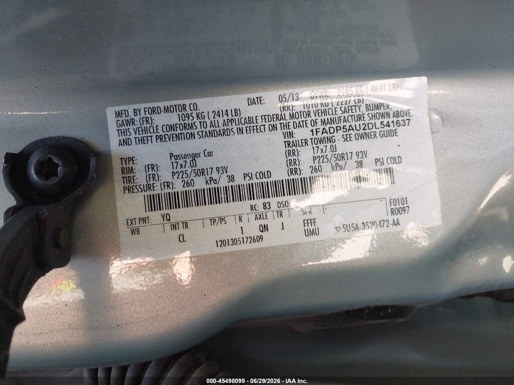 1FADP5AU2DL541637 2013 FORD C-MAX HYBRID photo no. 9