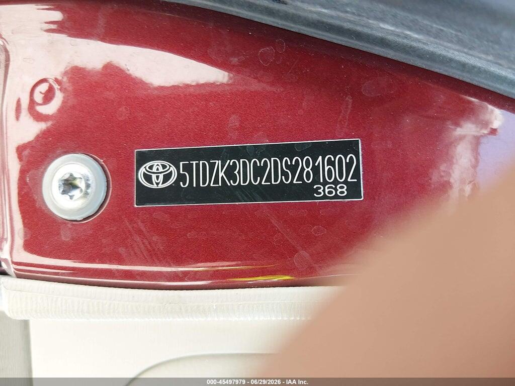 5TDZK3DC2DS281602 2013 TOYOTA SIENNA photo no. 9
