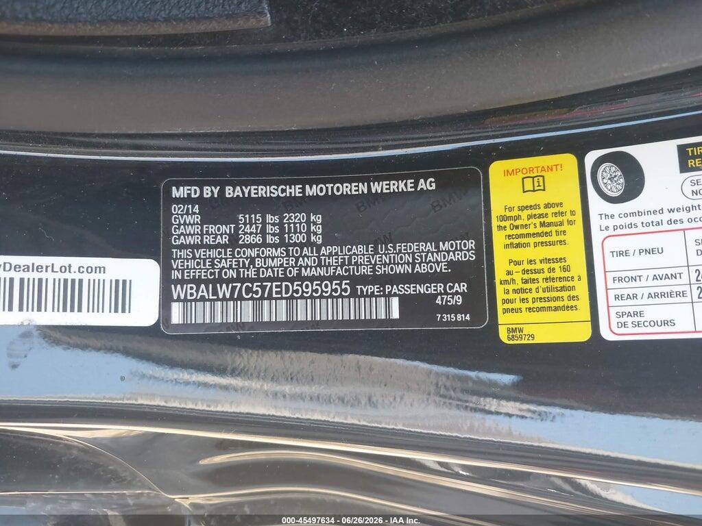 WBALW7C57ED595955 2014 BMW 640I photo no. 9
