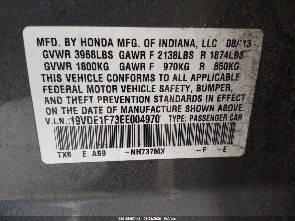 19VDE1F73EE004970 2014 ACURA ILX photo no. 9