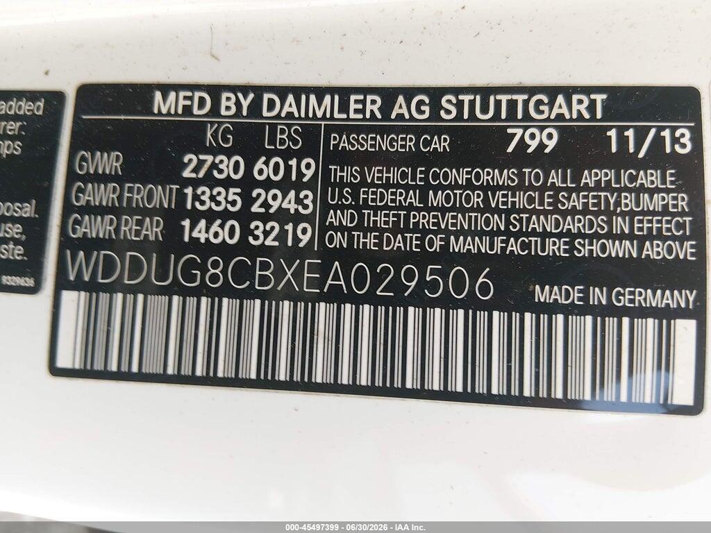 WDDUG8CBXEA029506 2014 MERCEDES-BENZ S 550 photo no. 9