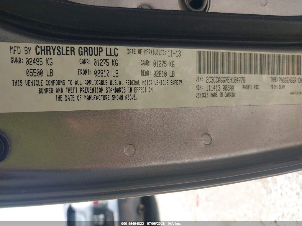 2C3CCAGG7EH184776 2014 CHRYSLER 300 photo no. 9