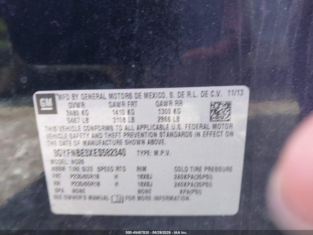 3GYFNBE3XES582340 2014 CADILLAC SRX photo no. 9