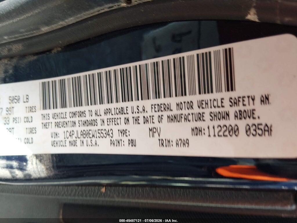 1C4PJLAB0EW155343 2014 JEEP CHEROKEE photo no. 9
