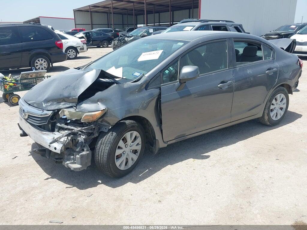 2HGFB2F54CH334729 2012 HONDA CIVIC photo no. 2