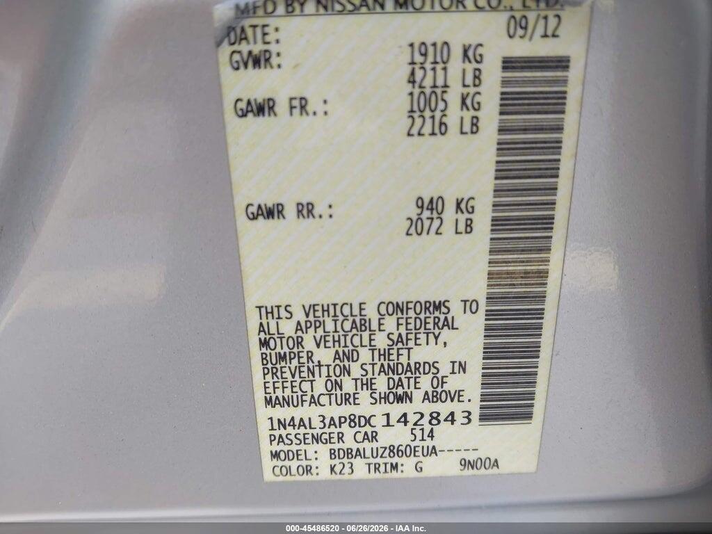 1N4AL3AP8DC142843 2013 NISSAN ALTIMA photo no. 9