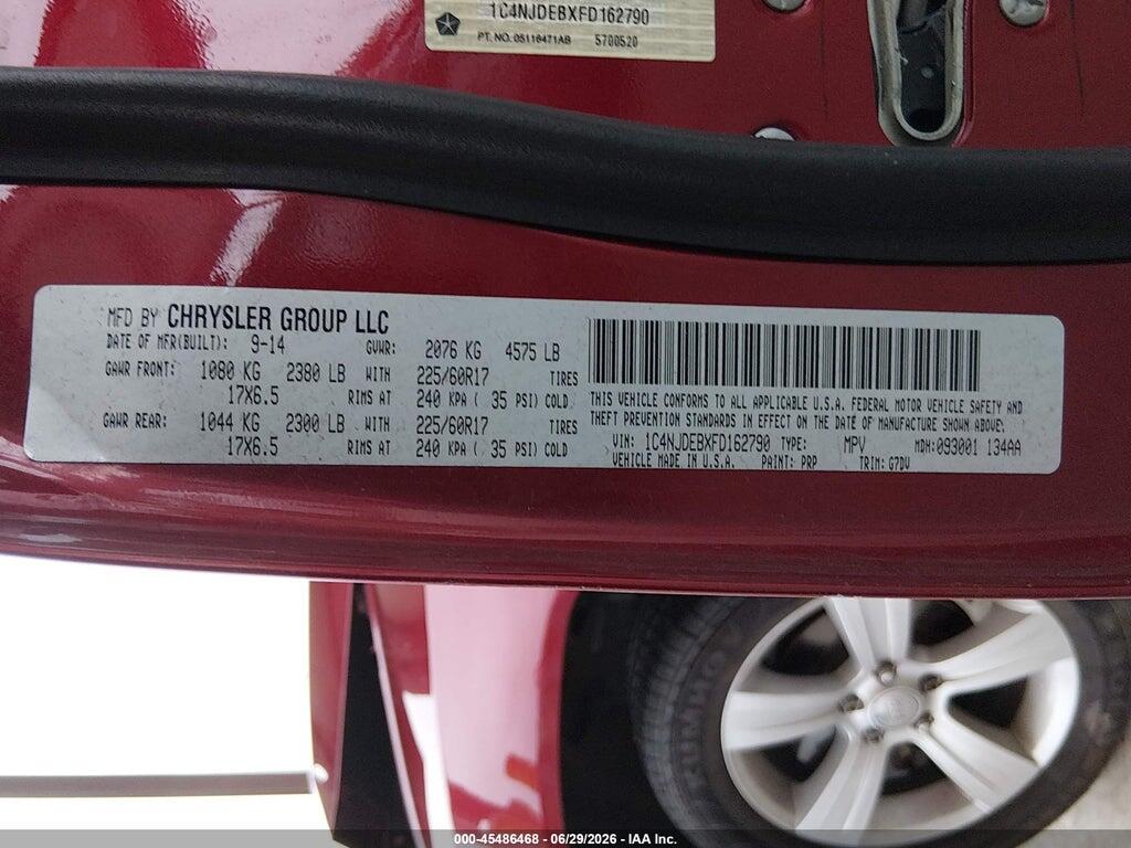 1C4NJDEBXFD162790 2015 JEEP COMPASS photo no. 9