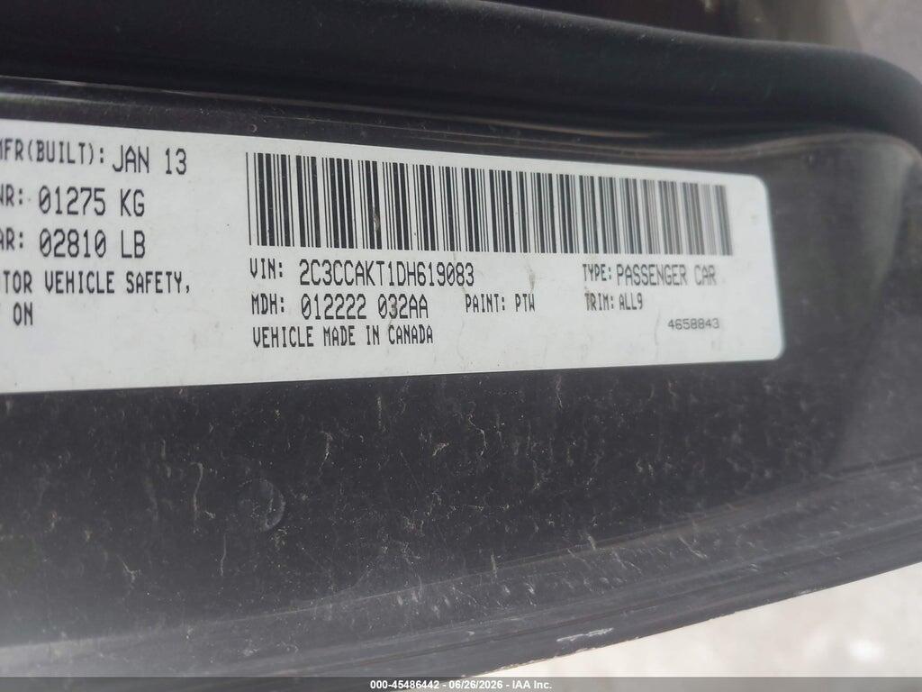 2C3CCAKT1DH619083 2013 CHRYSLER 300C photo no. 9