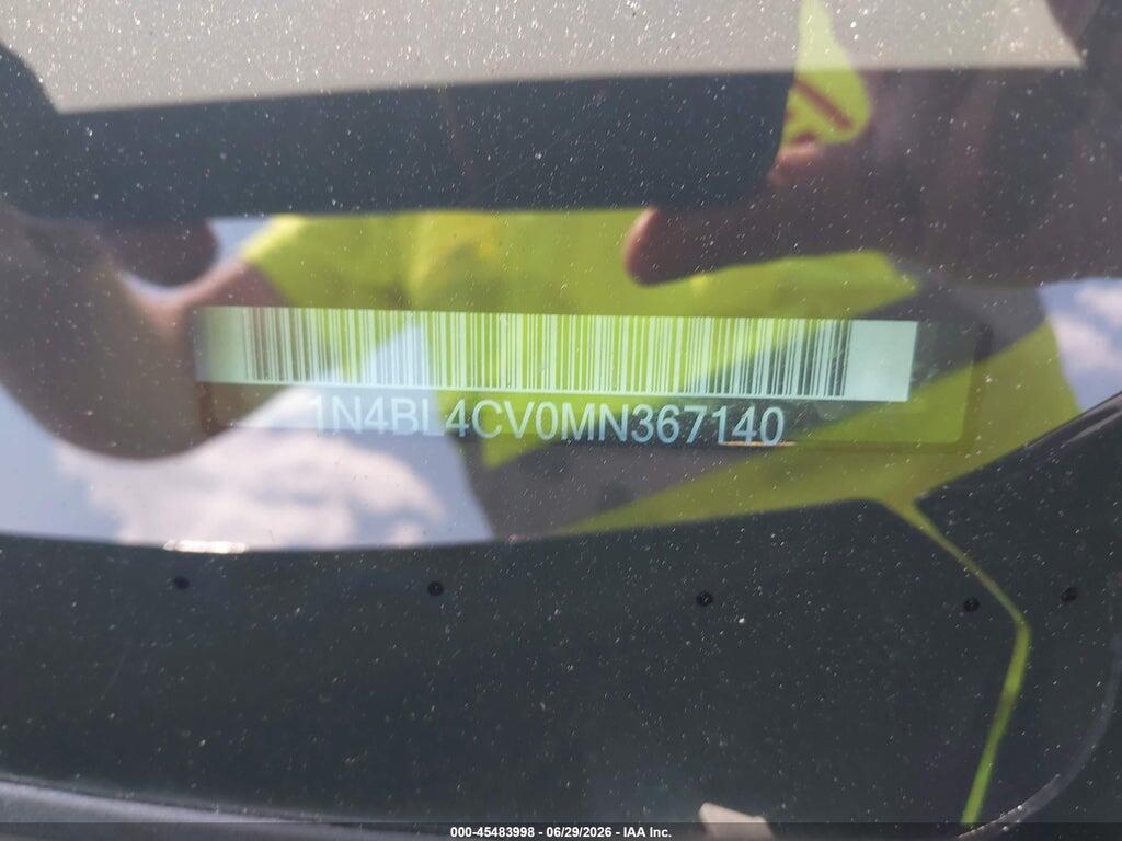 1N4BL4CV0MN367140 2021 NISSAN ALTIMA photo no. 9