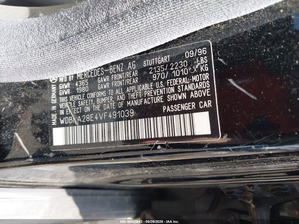 WDBHA28E4VF491039 1997 MERCEDES-BENZ C 280 photo no. 9