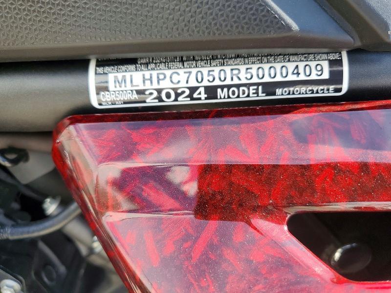 MLHPC7050R5000409 2024 HONDA CBR500 photo no. 9