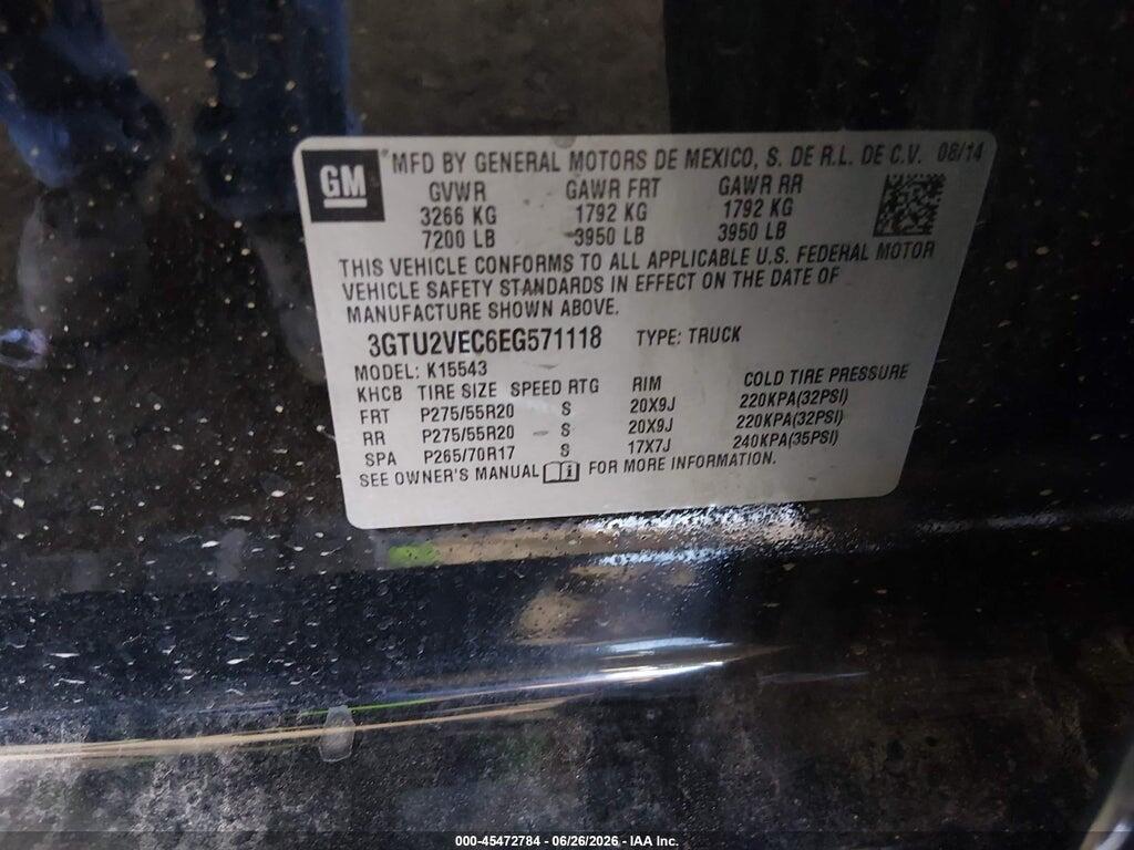 3GTU2VEC6EG571118 2014 GMC SIERRA 1500 photo no. 9