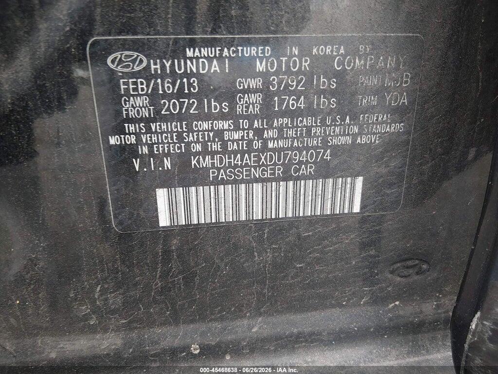 KMHDH4AEXDU794074 2013 HYUNDAI ELANTRA photo no. 9