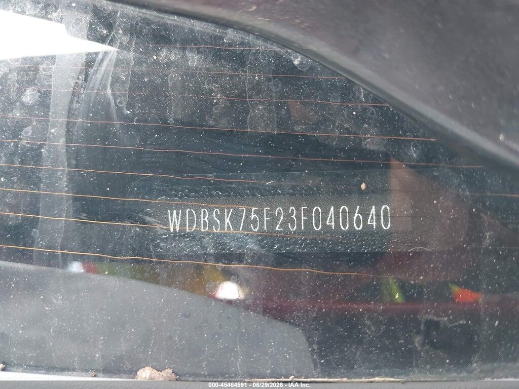 WDBSK75F23F040640 2003 MERCEDES-BENZ SL 500 photo no. 9