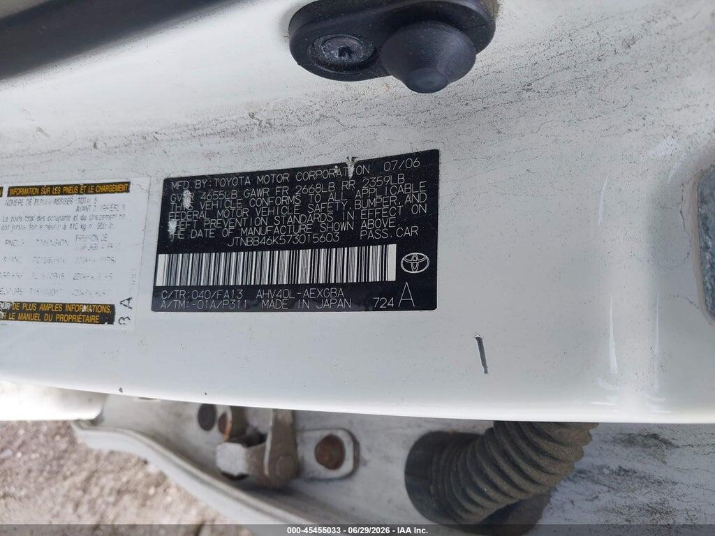 JTNBB46K573015603 2007 TOYOTA CAMRY HYBRID photo no. 9