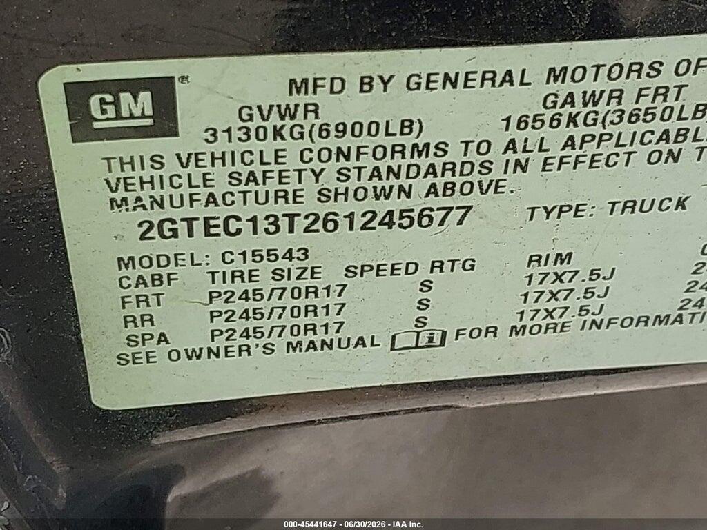 2GTEC13T261245677 2006 GMC SIERRA 1500 photo no. 9