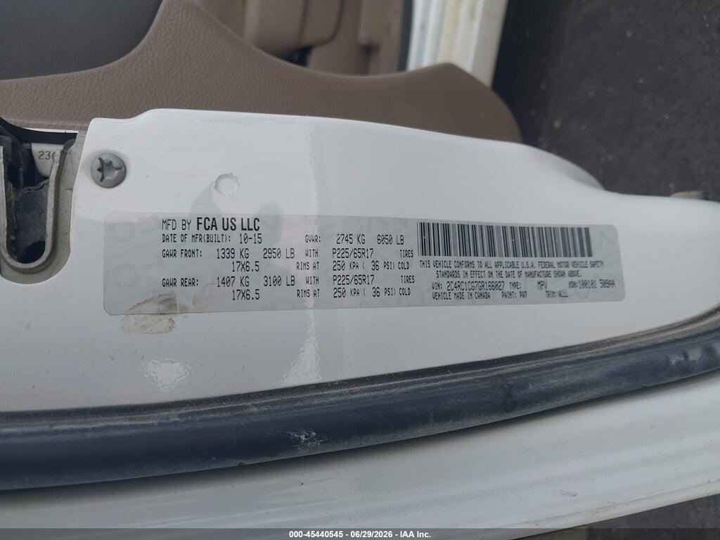 2C4RC1CG7GR166027 2016 CHRYSLER TOWN & COUNTRY photo no. 9