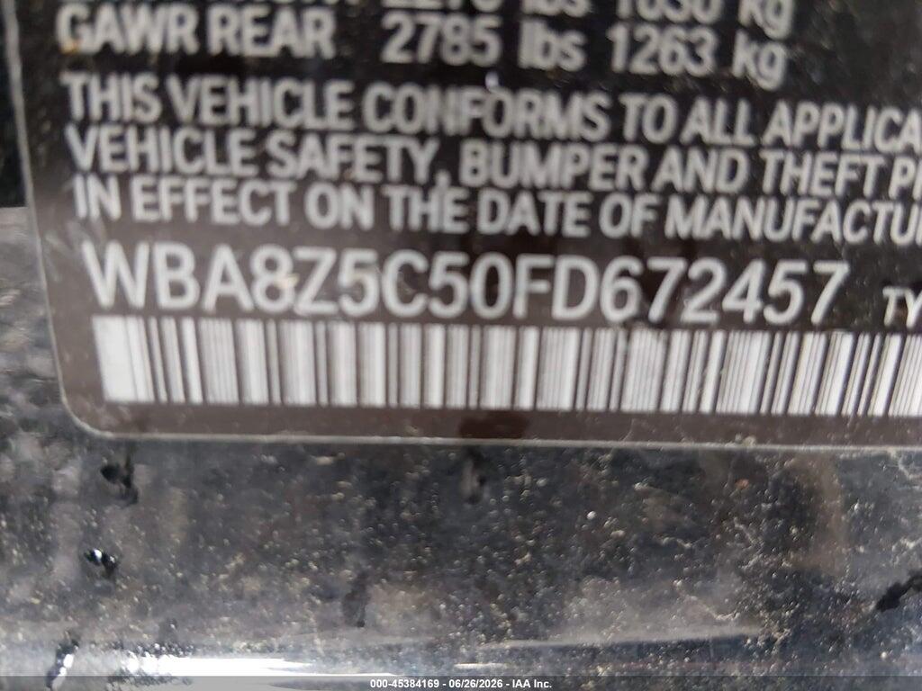 WBA8Z5C50FD672457 2015 BMW 328I GRAN TURISMO photo no. 9