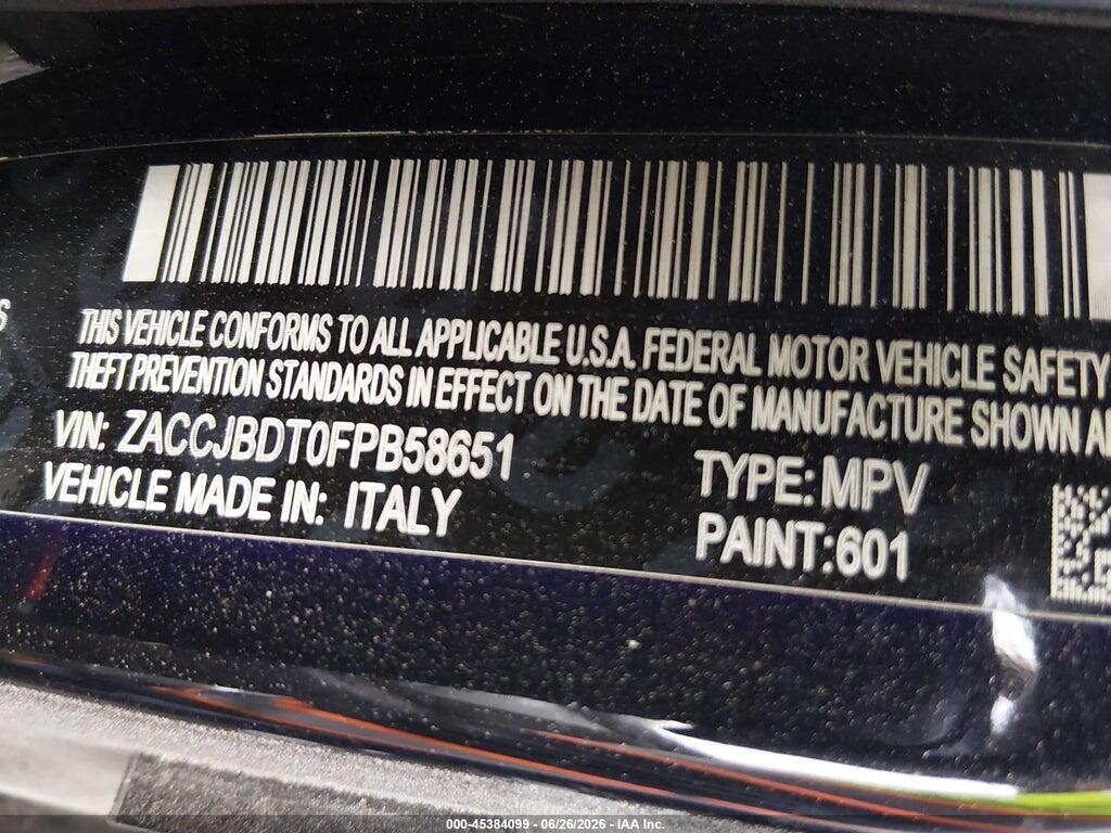 ZACCJBDT0FPB58651 2015 JEEP RENEGADE photo no. 9