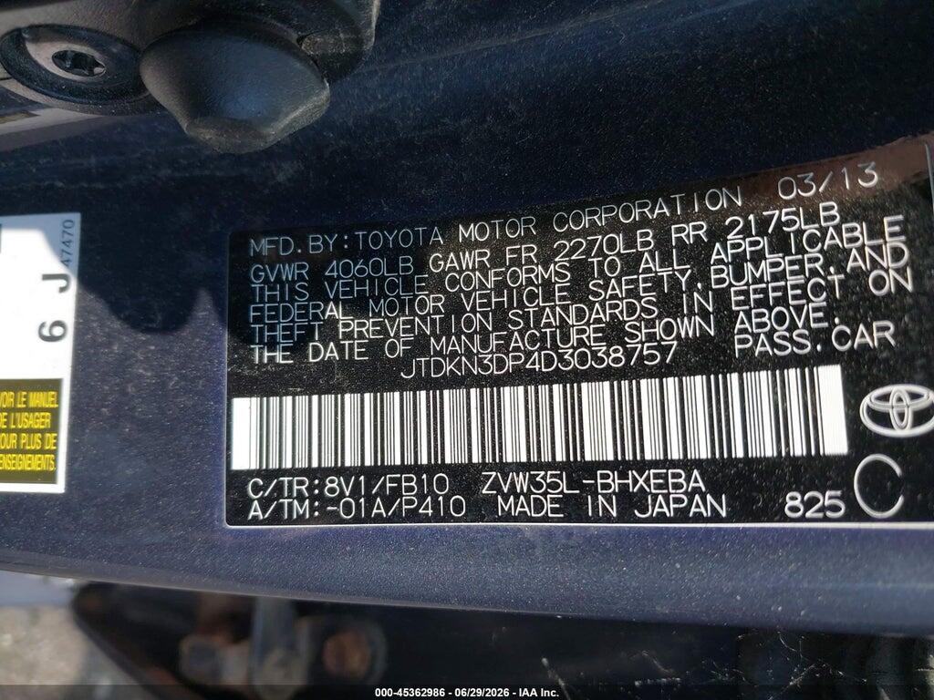 JTDKN3DP4D3038757 2013 TOYOTA PRIUS PLUG-IN photo no. 9