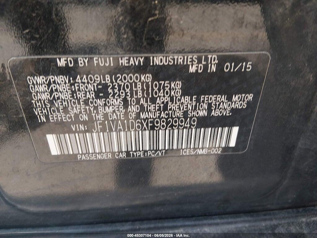 JF1VA1D6XF9829949 2015 SUBARU WRX photo no. 9