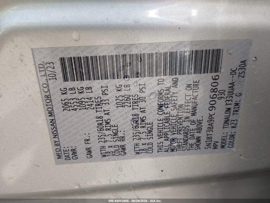 5N1BT3BA9PC906806 2023 NISSAN ROGUE photo no. 9