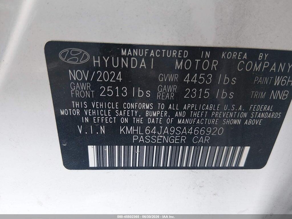 KMHL64JA9SA466920 2025 HYUNDAI SONATA photo no. 9