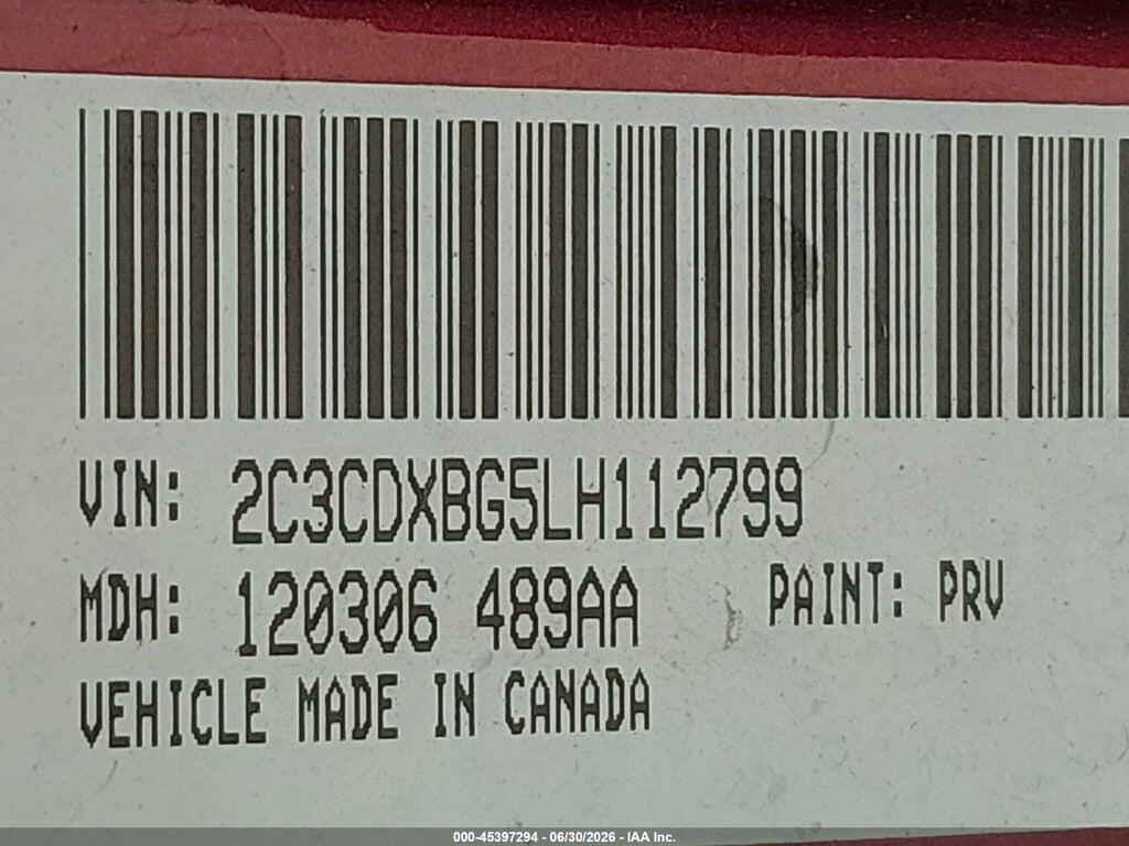 2C3CDXBG5LH112799 2020 DODGE CHARGER photo no. 9
