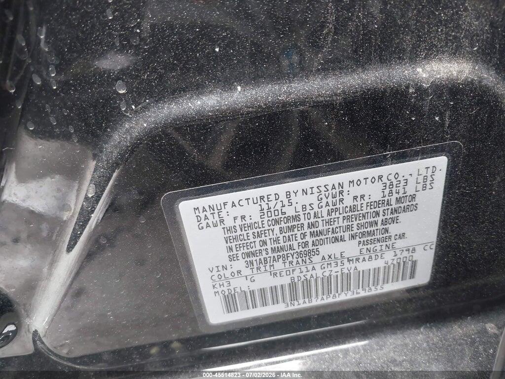 3N1AB7AP8FY369855 2015 NISSAN SENTRA photo no. 9